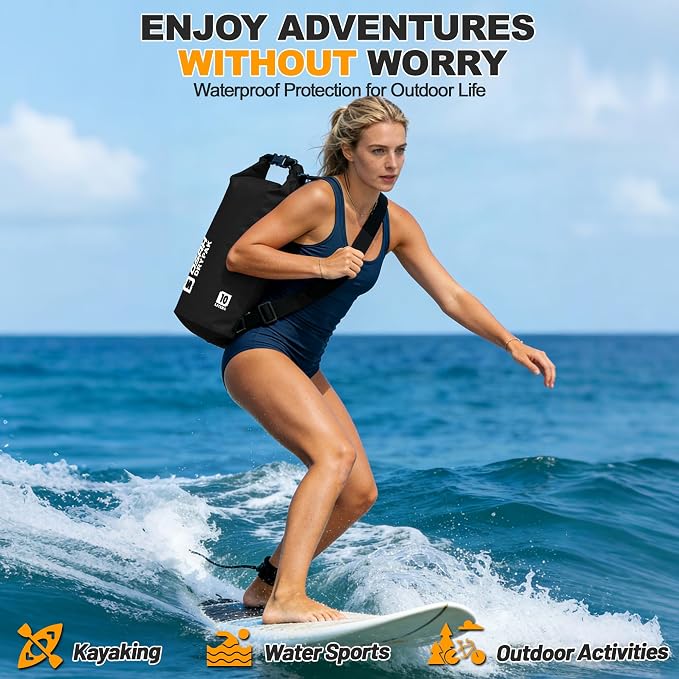 Waterproof Dry Bag, 5L/10L/20L/30L/40L Roll Top Lightweight Storage Backpack - Image 7