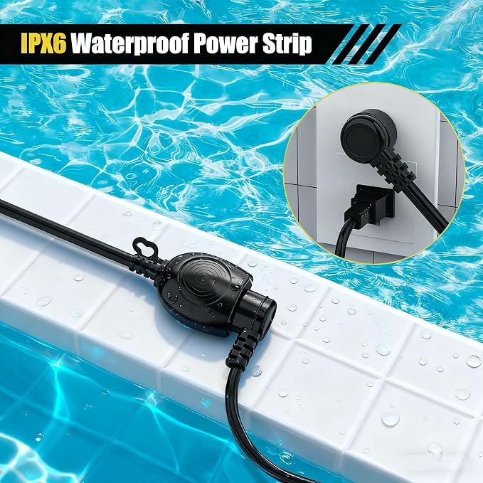 Blackcow Outdoor Power Extension Cord, 25 Ft, IPX6 Waterproof, Cold Weather & - Image 4