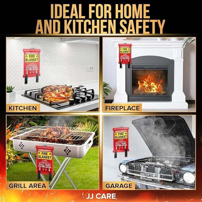 JJ CARE Fire Blanket – 5 Packs - Image 4