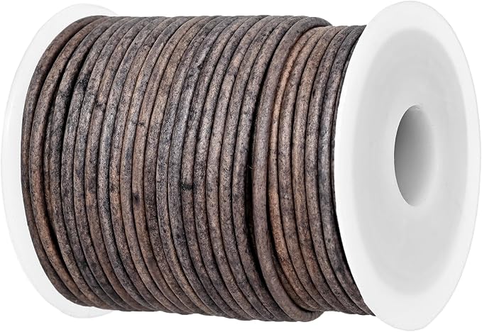 GENIQUE Real/Genuine Round Leather String Cord by GENIQUE