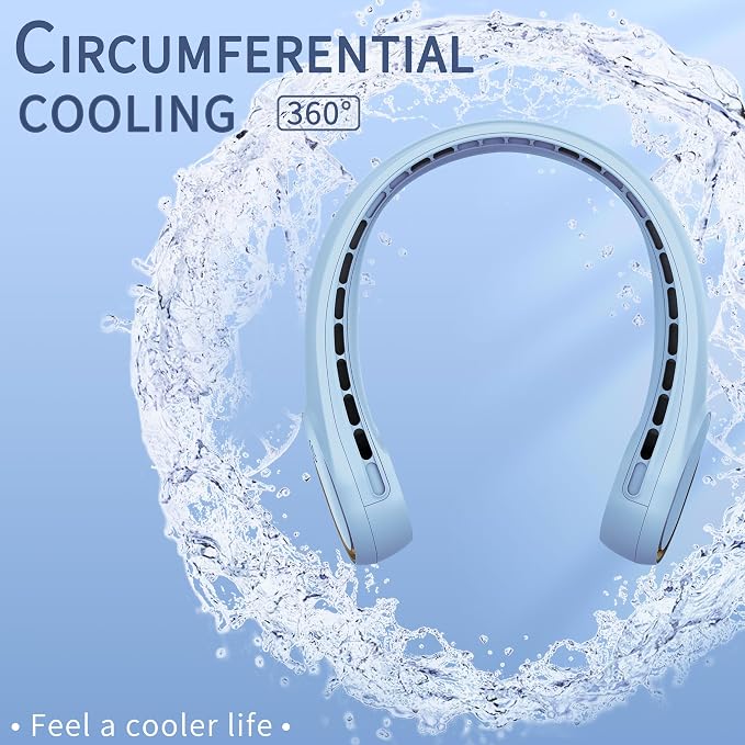 FrSara Neck Fan, Portable Fan Strong Wind, Upgraded 4000mAh, Upgraded Air Volume - Image 5