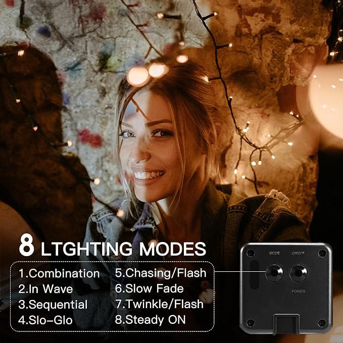 Vimorg Solar String Lights Outdoor, 2 Pack 79FT 200 LED Waterproof Solar - Image 2