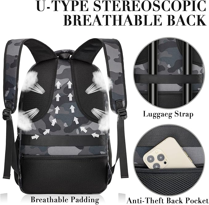 BIKROD Travel Laptop Backpack for Men, Backpacks for School Teen Boys, Business - Image 3