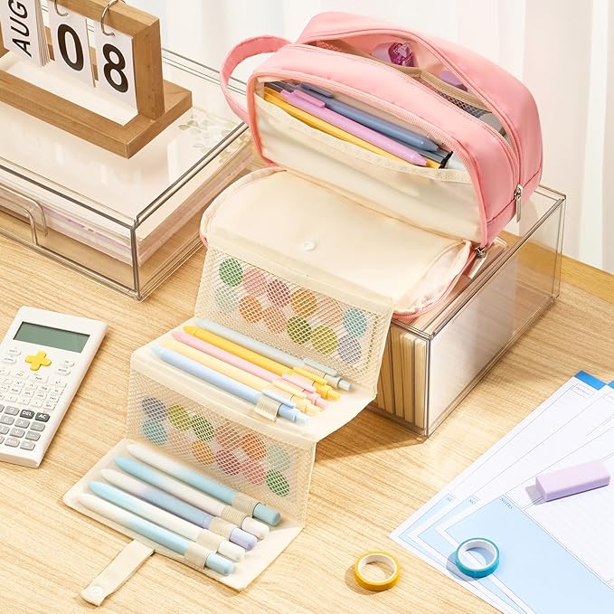 Sooez Pencil Case, Large Pencil Pouch Pencil Bag - Image 2