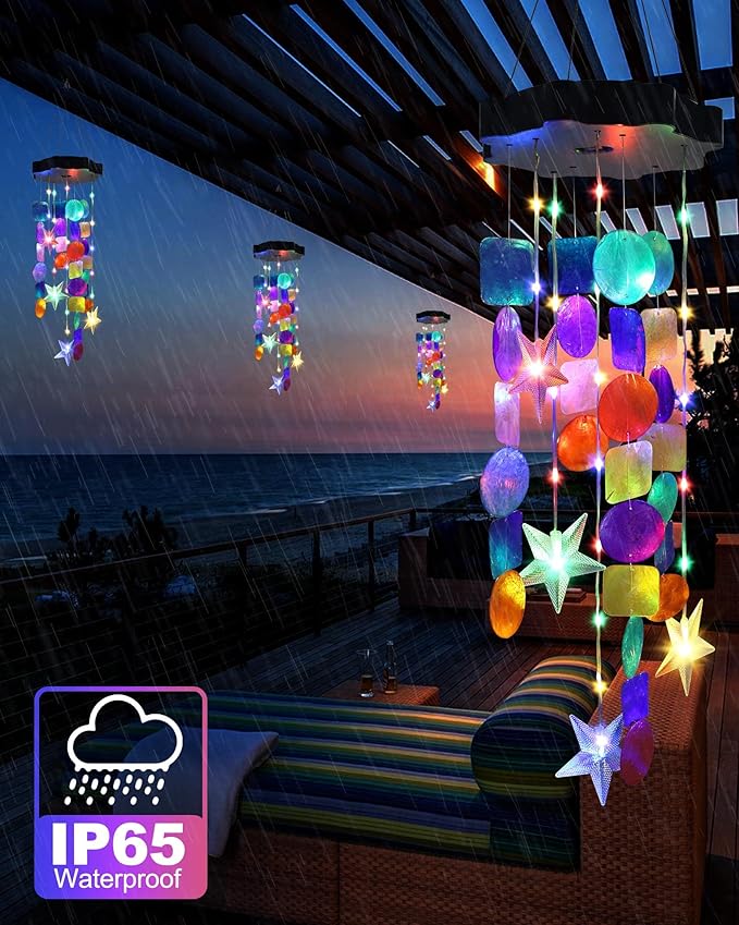 Toodour Solar Decorative Lights Outdoor, Colorful Shells Lights Gifts - Image 5