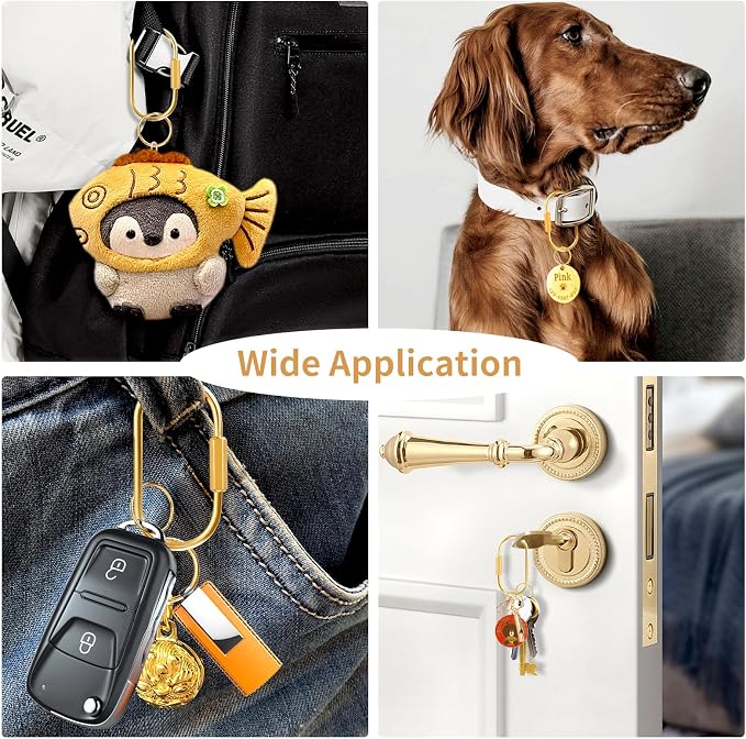 Muitcdo Brass Key Rings Bulk, Key Chain Organizer Holder - Image 7