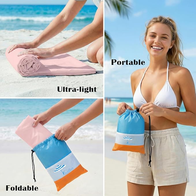 Famstar Beach Blanket Oversized Extra Large 78" X 81", Waterproof Sandproof - Image 7