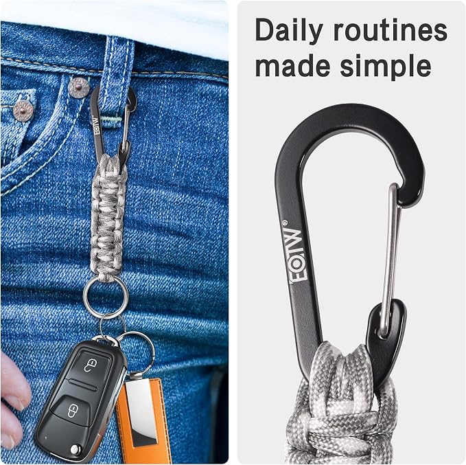 EOTW Paracord Keychain for Men Women Paracord Carabiner Backpack Keychain - Image 4