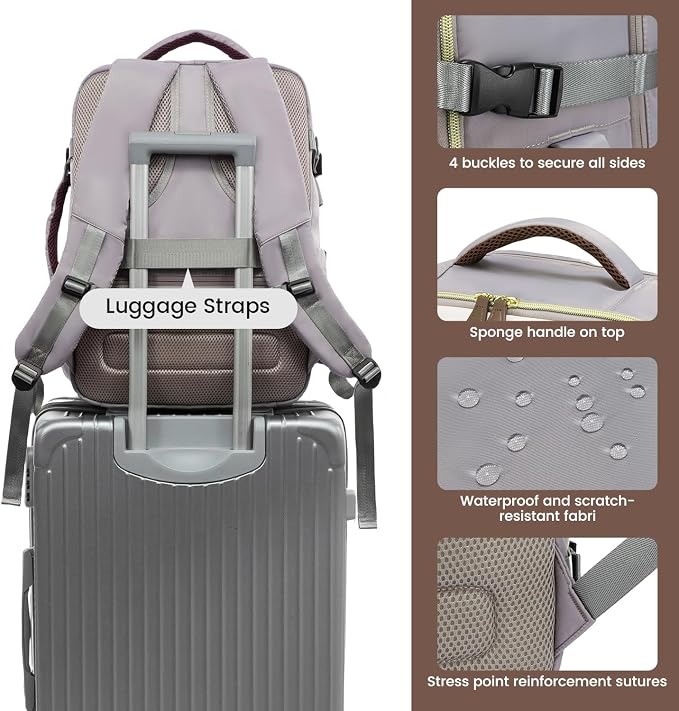 LOVEVOOK Travel Backpack for Women, 40L Carry On Backpack - Image 9