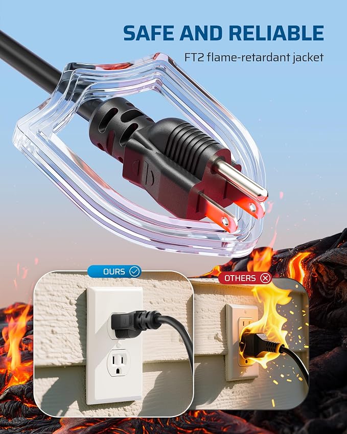 DEWENWILS 10 FT Outdoor Tri-Tap Extension Cord Splitter, Halloween Weatherproof - Image 7
