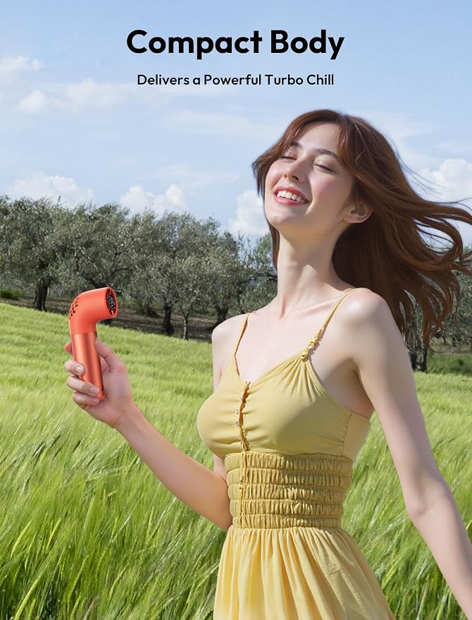 Aecooly Portable Handheld Fan, Powerful Turbo Mini Fan, 19000 RPM High Speed - Image 9