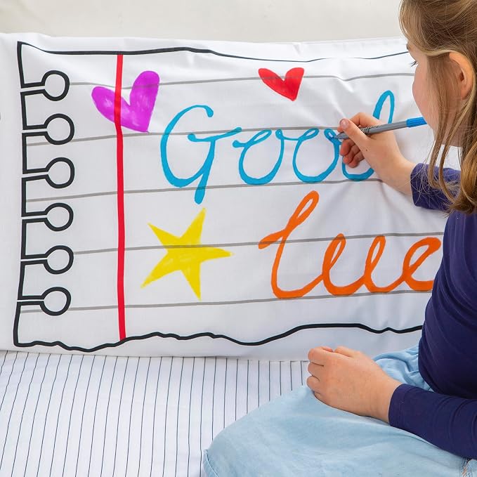 Coloring Pillowcase for Kids – Reusable DIY Pillow Cover by eatsleepdoodle