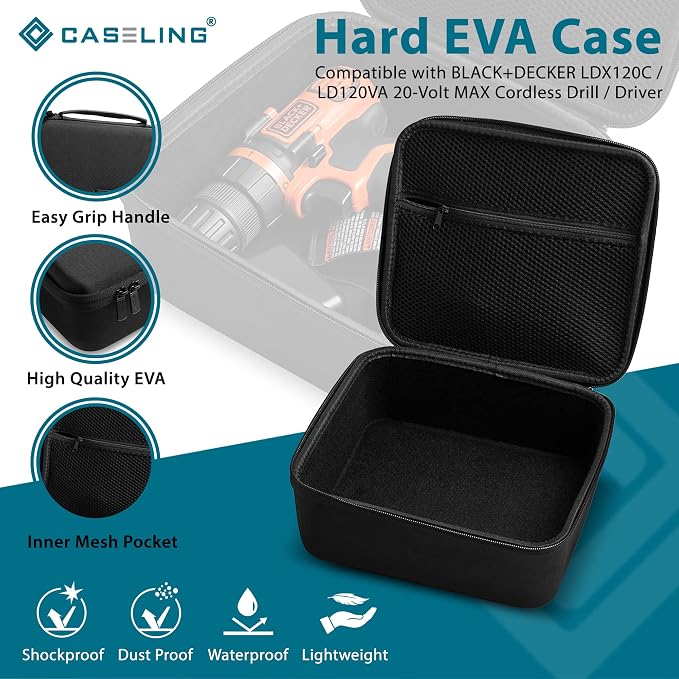 caseling Hard EVA Tool Organizer – 8.67" x 7.8" x 3.5" Protective Travel Case - Image 4