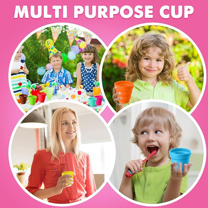 Umigy Silicone Collapsible Cup Without Lids Travel Portable Foldable Cup - Image 6