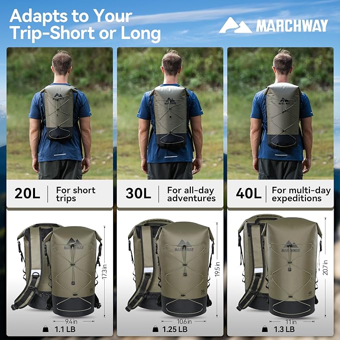MARCHWAY Floating Roll Top Dry Bag, Flexible Lightweight TPU Waterproof - Image 6