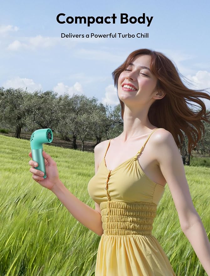 Aecooly Portable Handheld Fan, Powerful Turbo Mini Fan, 19000 RPM High Speed - Image 9