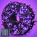 JMEXSUSS 600LED Purple Solar Halloween Lights, 206.7ft Solar String Lights by JMEXSUSS