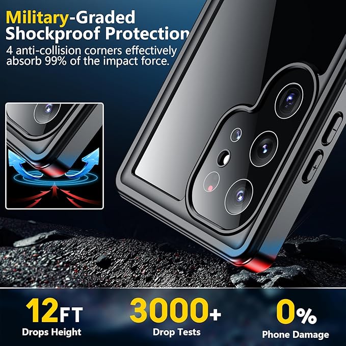 SPIDERCASE Upgraded for Samsung Galaxy S24 Ultra Case Waterproof, Built-in - Image 4