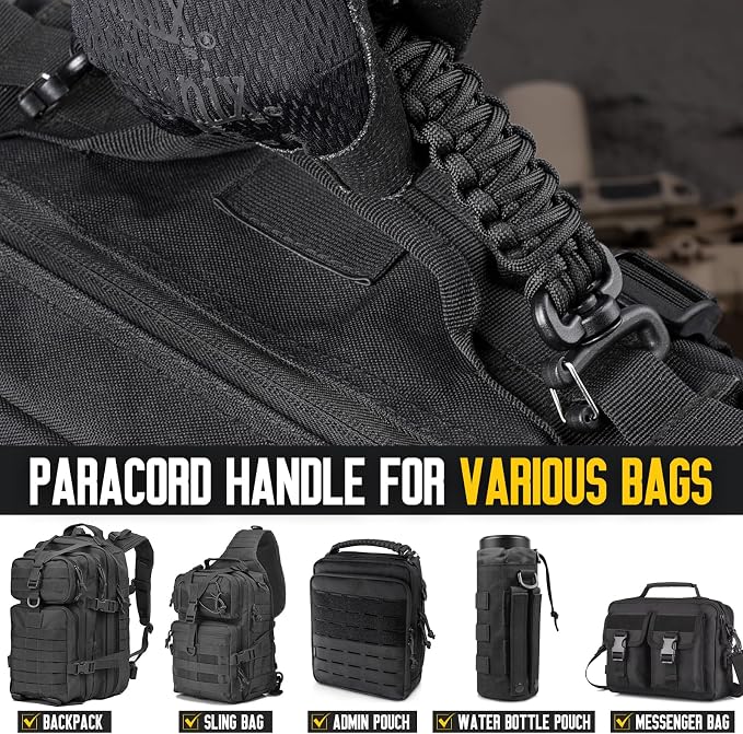 Tactical Paracord Handle，9-core Weaving Paracord Strap - Image 7
