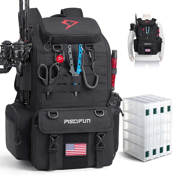 Piscifun 52L Fishing Tackle Backpack by Piscifun