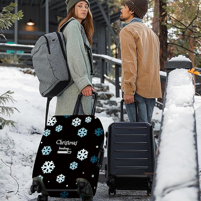ANNA QUEEN Christmas Loading Luggage Cover, Funny Snowflake Design Suitcase - Image 2