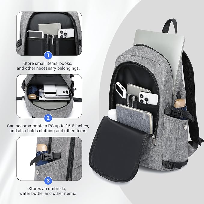 Kono Travel Laptop Backpack - Image 4