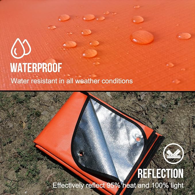 LYN Heavy Duty Emergency Blanket Survival Gear Waterproof Insulated Blanket - Image 4