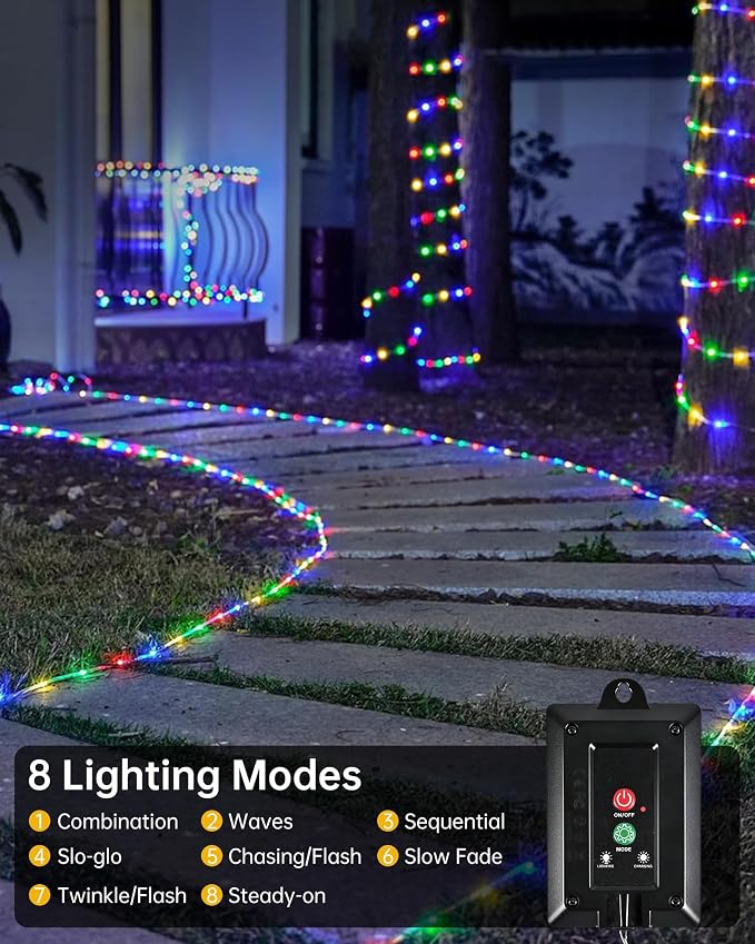MERRIMAX M Solar Rope Lights Outdoor, 72FT 200LED Solar String Lights - Image 5