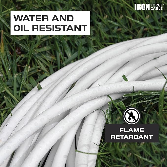 Iron Forge Cable 50ft White Outdoor Extension Cord - Image 3