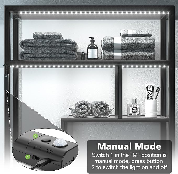 WOBANE LED Closet Light Motion Activated, Battery Powered Stick-on Anywhere - Image 2