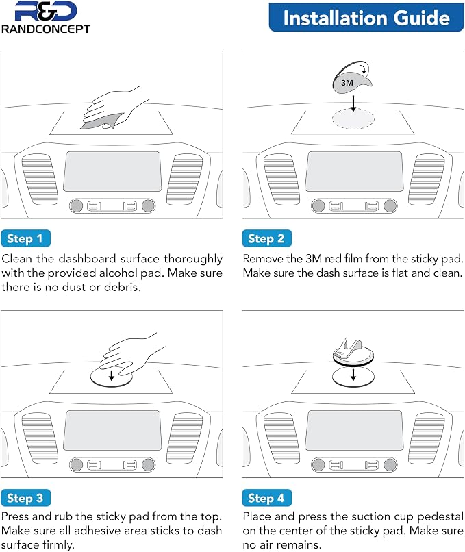 Randconcept - 95mm Adhesive Dashboard Pad Mounting Disk - Image 2