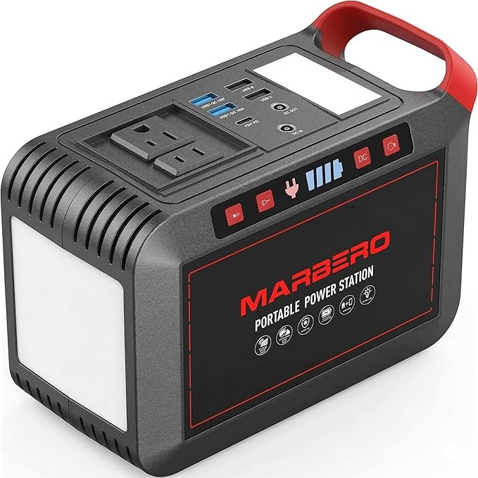 Portable Power Station 300W MARBERO 237Wh Camping Solar Generator Backup by MARBERO