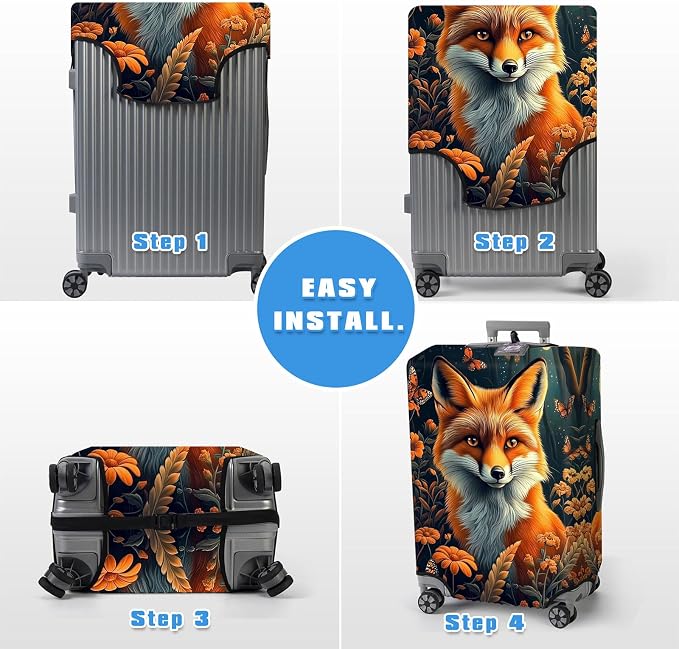Luggage Cover Protector for 26-28 Inch Suitcases, TSA Approved Elastic Travel - Image 6