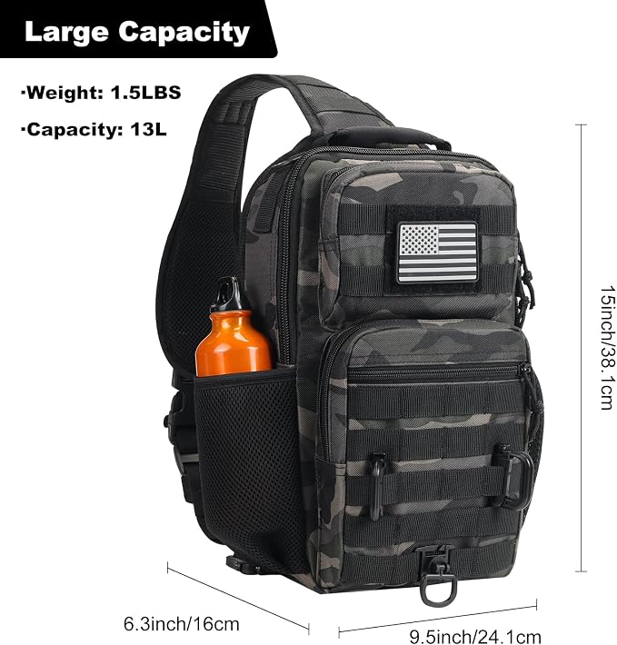 Rover Sling Pack Tactical Shoulder Sling Bag Backpack - Image 2
