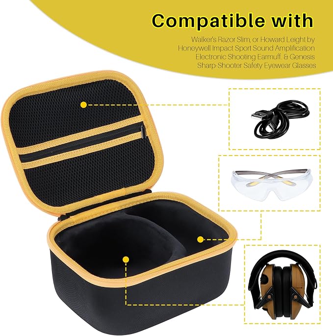 Storage Case Compatible with Walker's Razor Slim Shooting Hearing Protection - Image 3