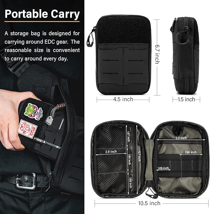 TACTICAL GEEK Block E2.0 EDC Compact Waist Pocket Pouch, Nylon Daily Utility - Image 3