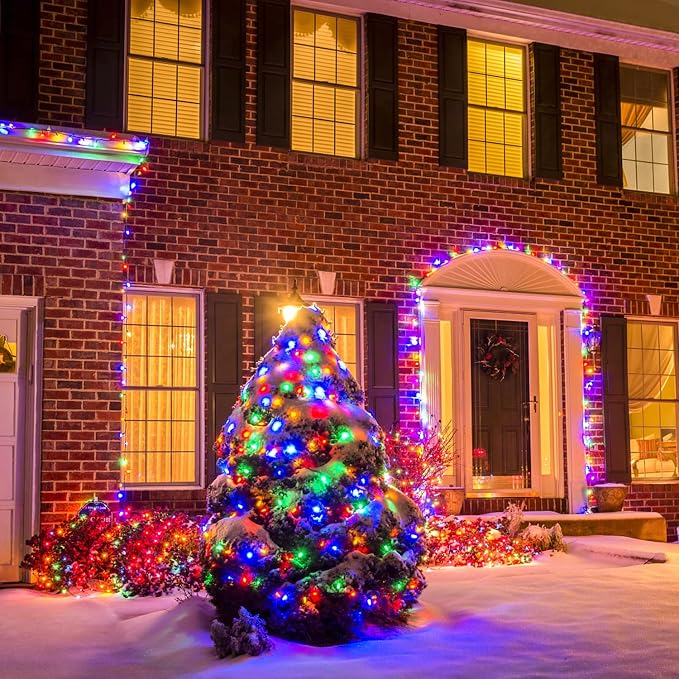 JMEXSUSS 200 LED Multicolor Christmas Lights Outdoor Waterproof, 66ft - Image 4