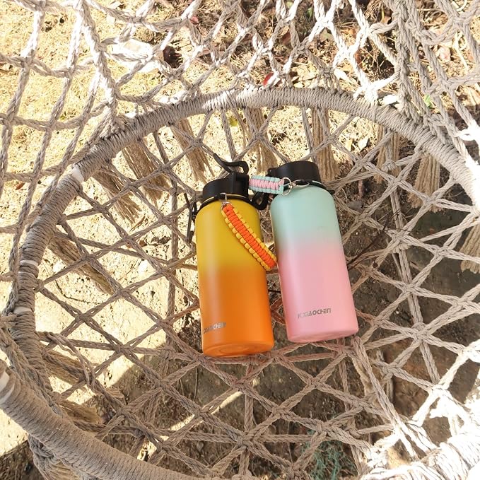KXIAOCHEN Insulated Water Bottle, Stainless Steel Water Bottle, 2 Lids - Image 8