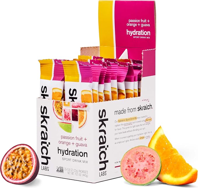 Skratch Labs Hydration Sports Drink Mix Packets – Real‑Fruit Electrolyte Powder by SkratchLabs