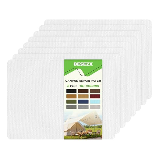 Besezx Canvas Repair Patch, Outdoor Gear Patch, 7.87x5.9 Inches 8PCS, by Besezx
