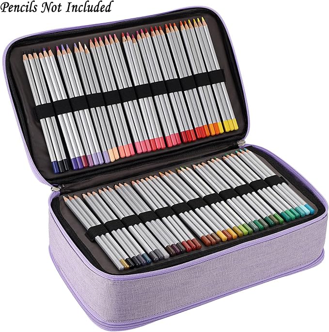 BTSKY Colored Pencil Case 360 Slots Pen Pencil Bag Organizer High Capacity Pens - Image 4