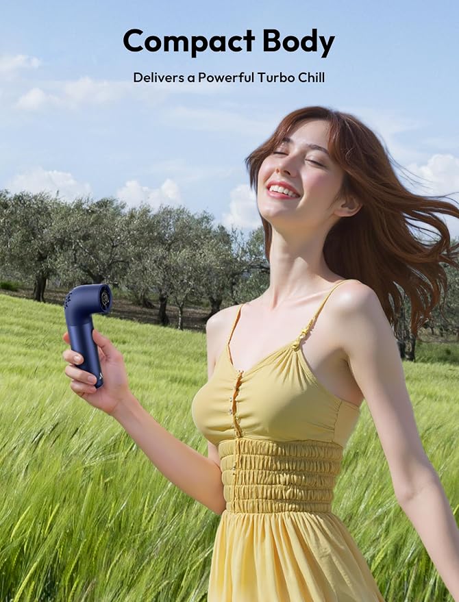 Aecooly Portable Handheld Fan, Powerful Turbo Air Tube Fan, 19000 RPM High - Image 9