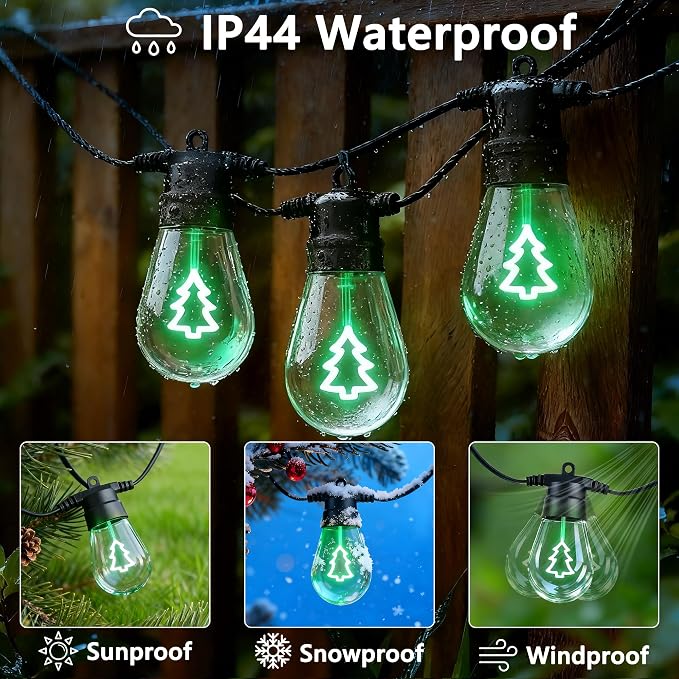 LED Outdoor String Lights, 50FT Patio Lights - Image 4