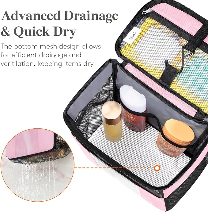 Lifewit Mesh Shower Caddy Bag Portable, Quick Dry Hanging Bathroom Organizer - Image 5