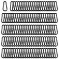 Black Carabiner, Heavy Duty Galvanized Steel Spring Snap Hook Carabiner Clips by High-PQ