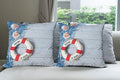 Ambesonne Coastal Throw Pillow Cushion Case Pack of 4, Welcome on Board Message by Ambesonne