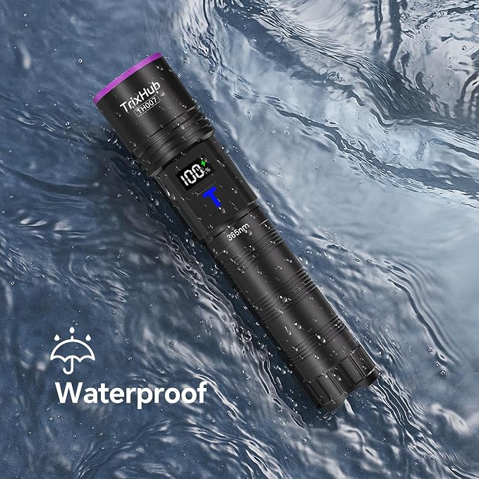 TrixHub 365nm Black Light Flashlight, UV Flashlight Rechargeable - Image 7