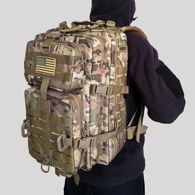 Hannibal Tactical MOLLE Assault Backpack, Tactical Backpack Military Army - Image 8