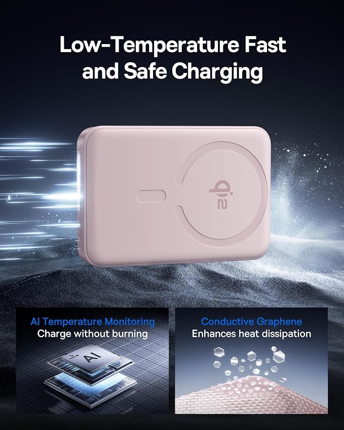 Baseus for MagSafe Portable Charger, Qi2 Certified 15W Wireless Magnetic Power - Image 4