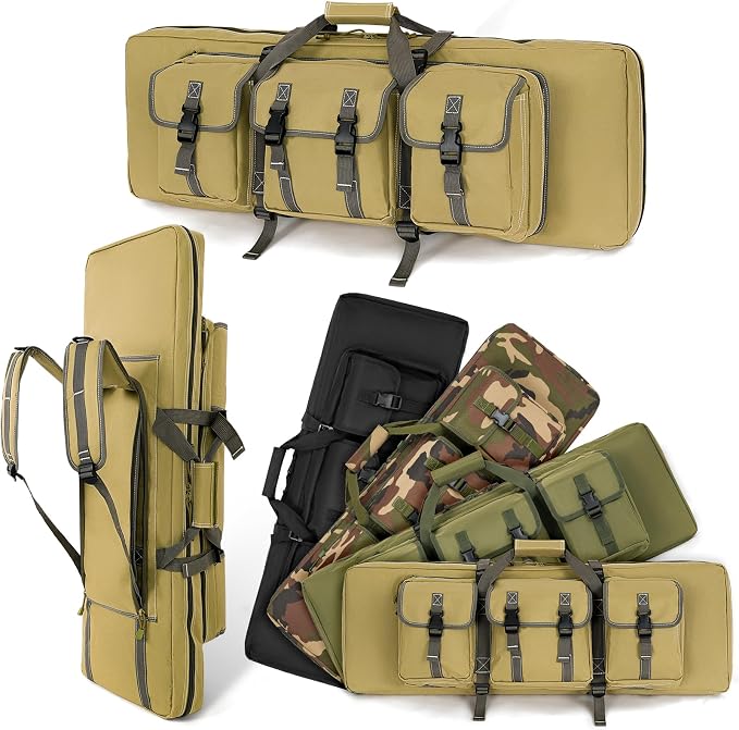 DULCE DOM 32/36/42/48/52 inch Double Rifle Case Soft Gun Bag by DULCEDOM